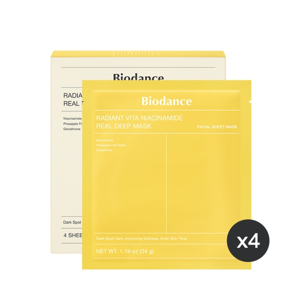 Biodance Radiant Vita Niacinamide Real Deep Mask yellow IMBEAU