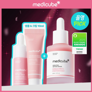 medicube PDRN Pink Peptide Ampoule 30ml Set (+10ml+Moisturizing Cream 10ml)
