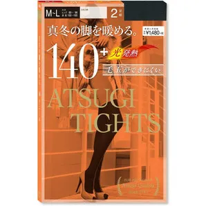 ATSUGI Warm your legs in the middle of winter 140 denier black M-L (2 pairs)