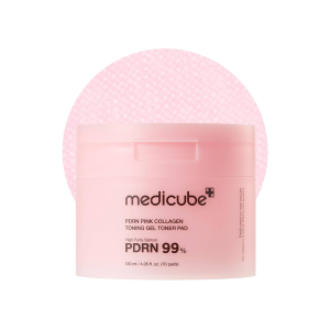 Medicube – PDRN Pink Collagen Toning Gel Toner Pad (70pcs)