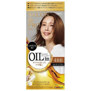 Salon de Pro Oil Rich Cream Hair Color for Gray Hair Standard Brown 4BB